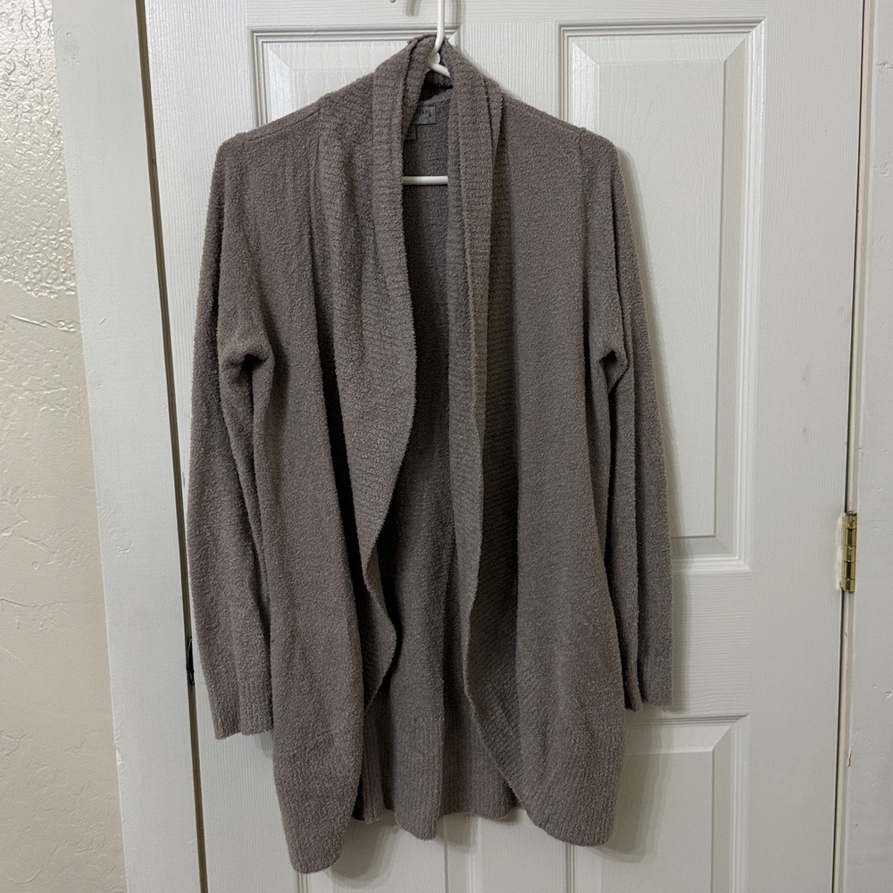 Barefoot Dreams CozyChic Lite Cardigan in Soft Gray